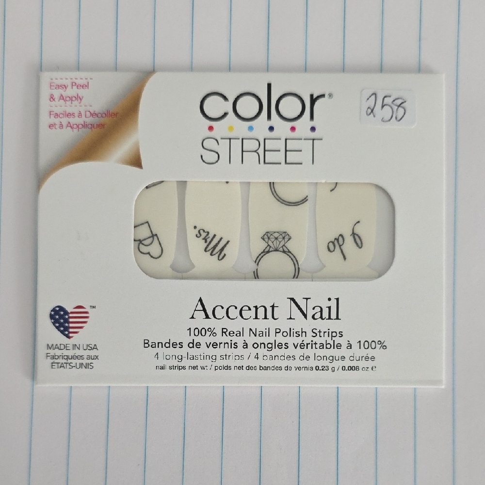 Color Street Accent Nail Strips - Happily Ever After- Wedding Anniversary